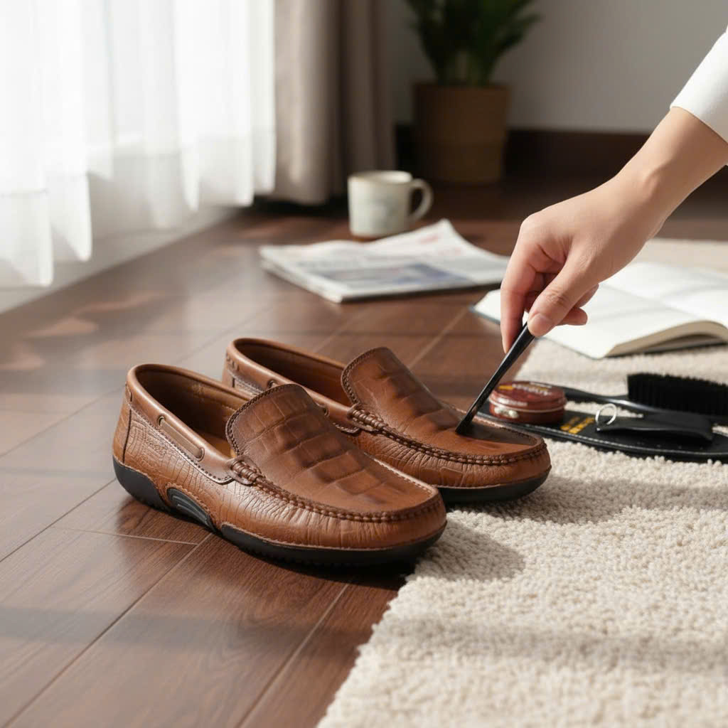 Giày lười da bò bình dân nam